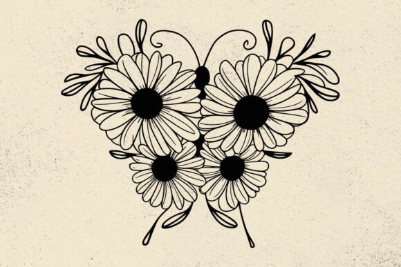 Butterflies Svg, Floral Butterfly Svg