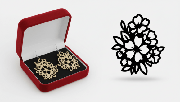 Floral Cluster Earring Design