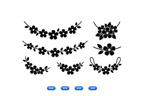 Minimal Floral Garland SVG Kit