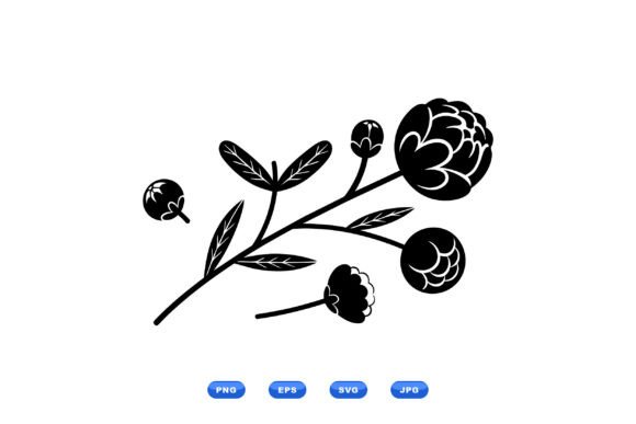 Minimal Floral SVG Branch