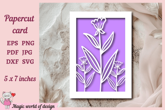 Mother’s Day Floral Card SVG Template